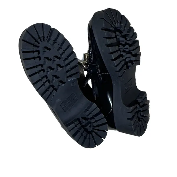 NEW Guess Women's 1.5-Inch Platform Heel Chain Loafers Black - Image 3