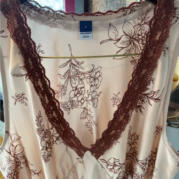 Old Navy Y2K Fairy Floral 90’s Lace Trim Nightgown - Pink large - Image 3