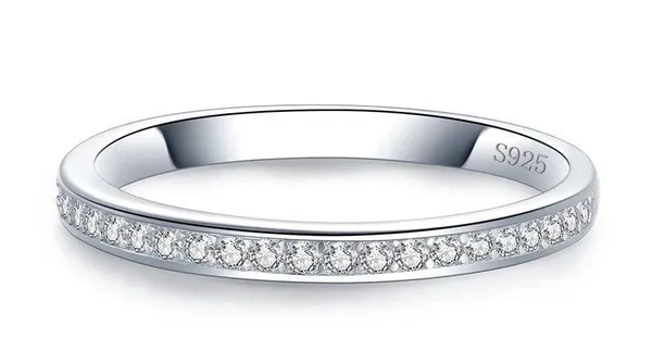 Sterling Silver SIZE 6 925  Stackable Dazzling Cubic Zirconia Ring - Image 5