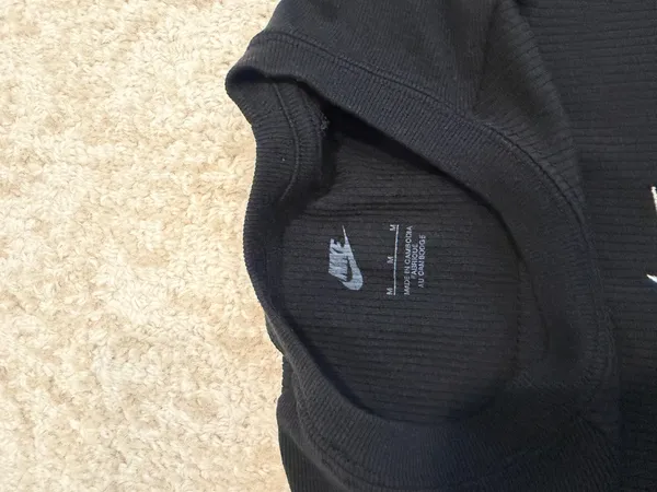 Nike Sportswear Chill Knit Women's Tight Short-Sleeve Ribbed Top Size M Black - Image 6