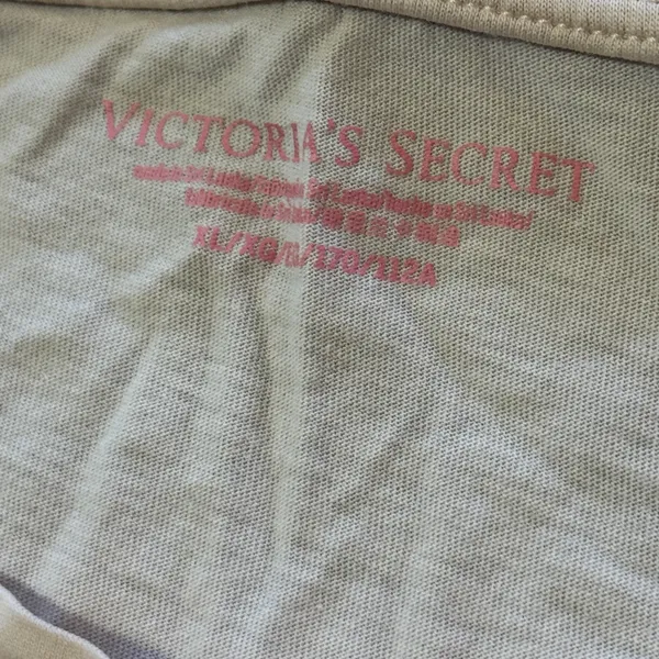 Victoria’s Secret Short Sleeve Night Shirt Light Pink With Red Velour Bow Sz XL - Image 7
