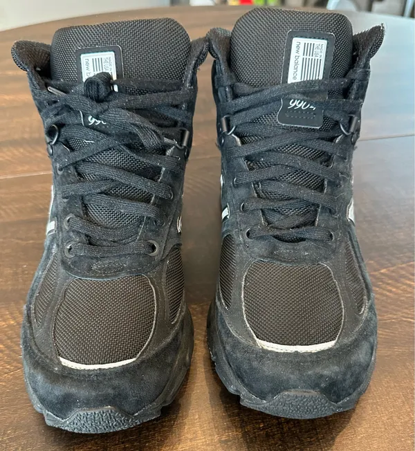 New Balance 990v4 Mid Made in USA Black Grey Size 8 Sneakers Shoes MO990BK4 - Image 3