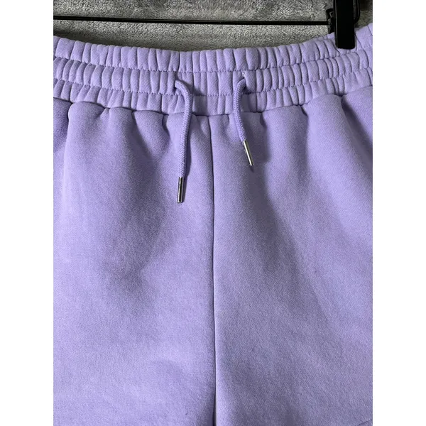 Comfrt Pastel Edit Lavender Fleece Sweat Shorts Drawstring Size 2XL Athleisure - Image 2