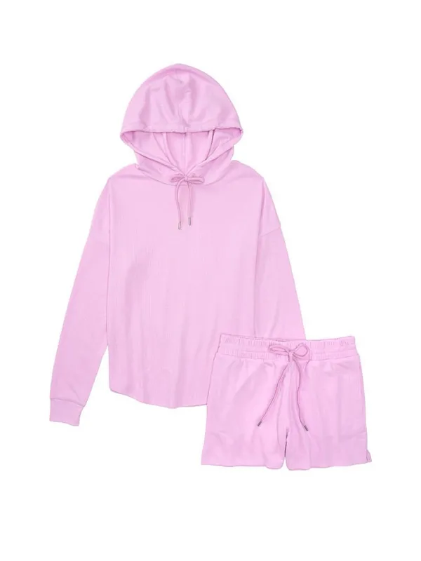 Victoria’s Secret Violet Muse Glow Waffle Short Pajama Lounge Set - Image 3