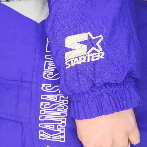 Vintage 90s Starter Kansas State Wildcats Cropped Puffer Coat - Image 3