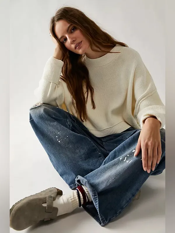 Free people Easy Street Crop Sweater - Image 4