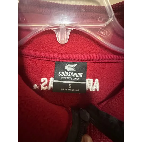 Colosseum Arkansas Razorbacks Womens Pullover Fleece Jacket Size S‎ Red - Image 3