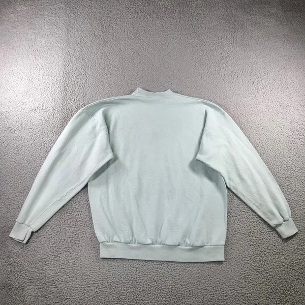 90s Artisans Cabelas Loon Embroidered Sweatshirt XL Grandmacore Mint Green USA - Image 3