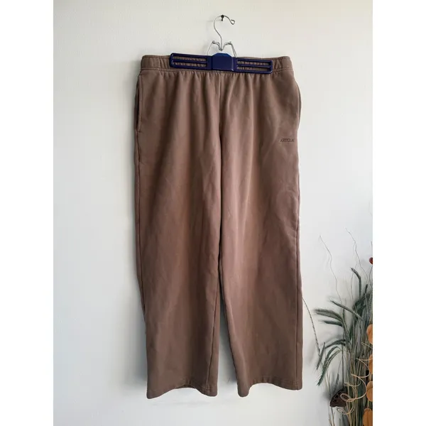 Aritzia Tna Sweatfleece Mega Fit Brown Wide Leg Sweatpants Womens Large 116292‎ - Image 2