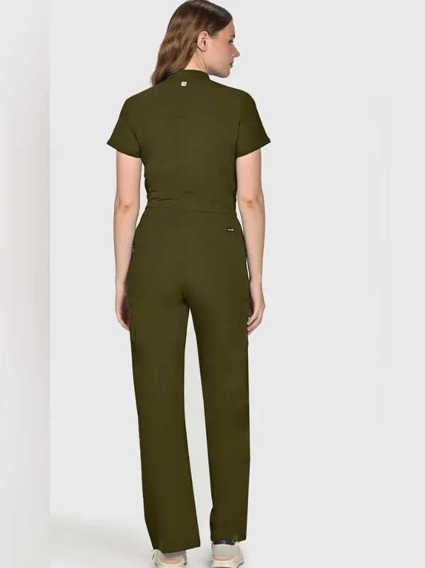 Healix Nova Scrubs Jumpsuit Olive Utility Jumpsuit - Women's Short Sleeve xs - Image 2