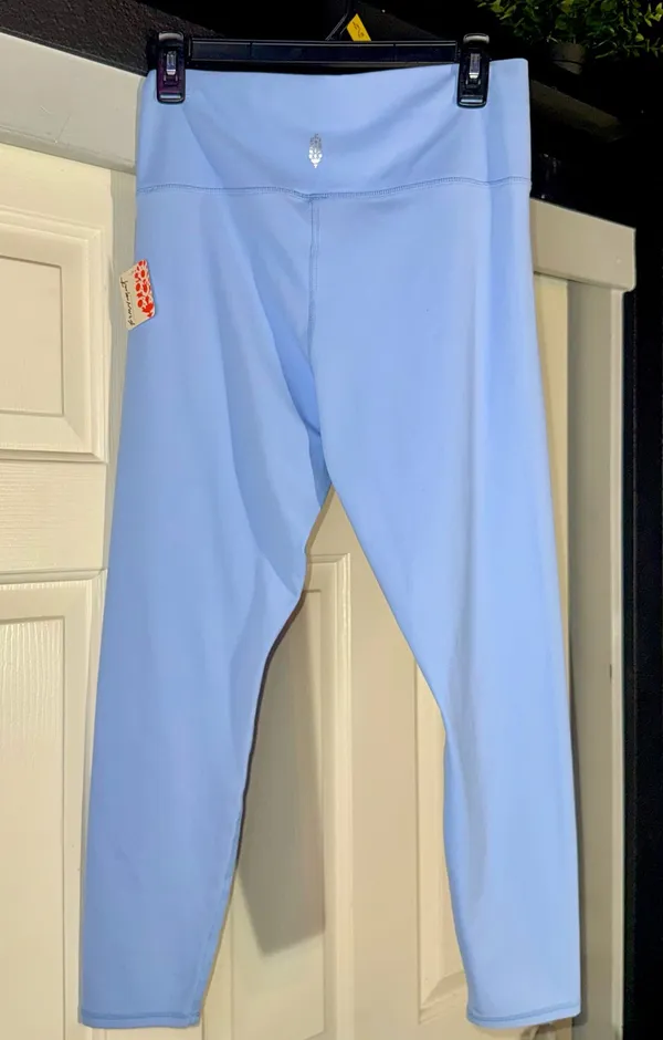 Free People NWT Never Better High Waist Leggings Size L Oxford Blue $98 Retail - Image 3