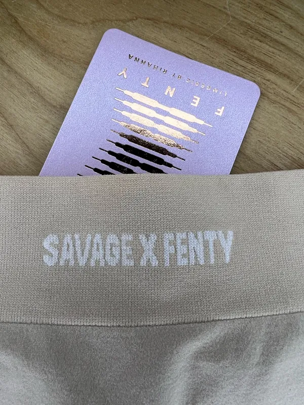 Savage X Fenty Beige Seamless Bralette, Panty Set NWT - Image 3