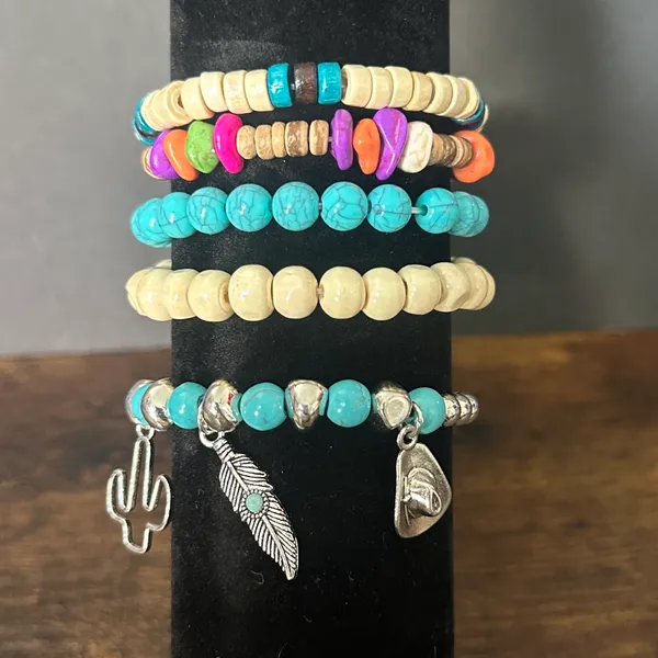Boho Wooden Braclets Multiple - Image 2
