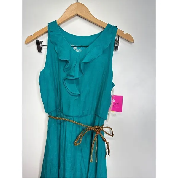 I.N San Francisco Dress Junior Size 16 Green High Low Sleeveless NWT‎ - Image 3