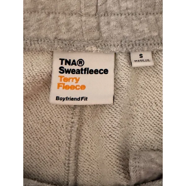 Aritzia TNA Cozy Fleece Boyfriend Jogger‎ Sweatpants Heather Gray Small S - Image 7