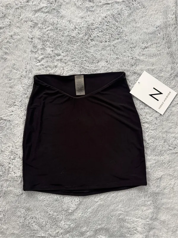 Naked Wardrobe Scoop Waist Mini Skirt Black XS - Image 2