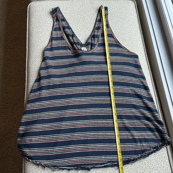 We The Free Best Night Twist Racerback Navy Striped Tank Top Size S - Image 9