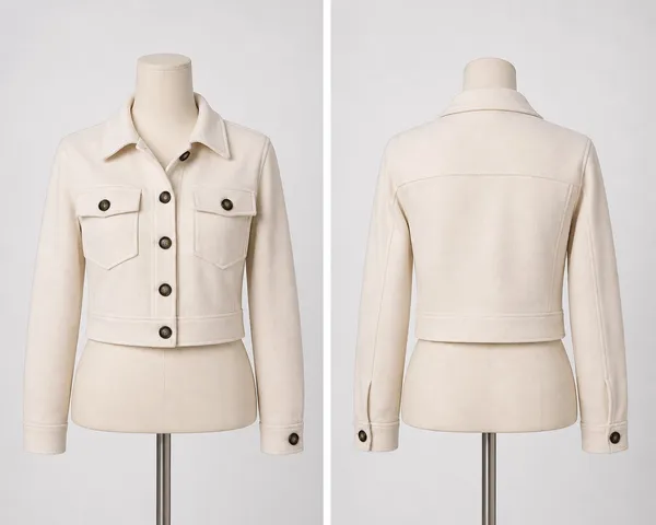 MELLODAY Soft Light Beige Button Jacket - Image 2