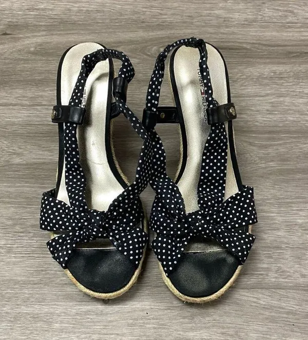 Tommy Hilfiger Polka Dot Wedge Heels 8 - Image 5