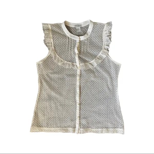 Banana Republic VINTAGE Y2K Boho Victorian-inspired blouse - Image 8
