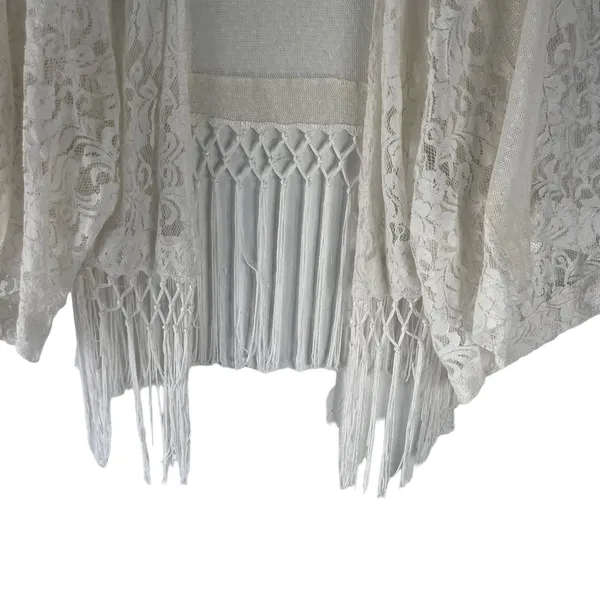 Miss Me Y2k‎ Women's Small White Cottage Western Kimono Coastal Cowgirl Top - Image 3