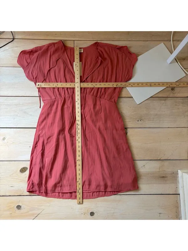 Universal Thread NWT Women's Pink Flutter Sleeve Mini Dress L - Image 6