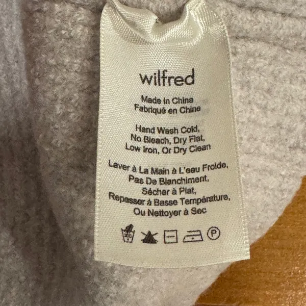 1466 | Wilfred Aritzia 100% Wool Mock‎ Neck Sweater Vest Grey Womens M - Image 6
