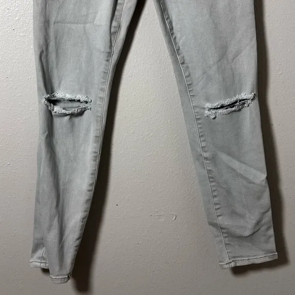 Abercrombie‎ & Fitch Women Gray Distressed Jeans Signature Collection size 27 - Image 3