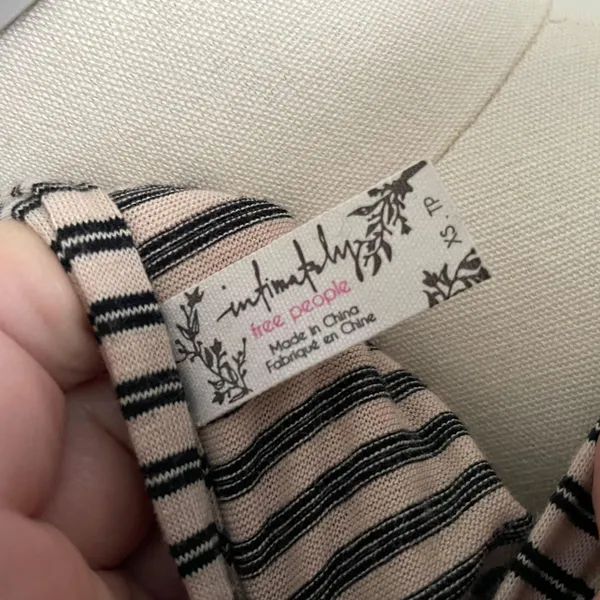 Free People Intimately Seeing Stripes Sleepwear Top- Cropped- Size XS- Top Only - Image 6
