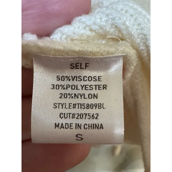 Club Monaco White Pullover Crewneck Textured Sweater Size XS - Image 5