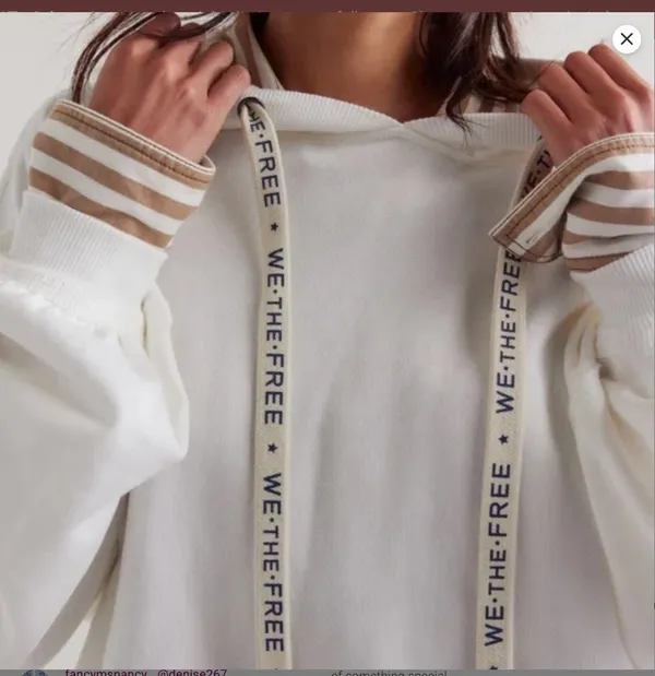 We The Free We Hoodie in Ivory sz S NWT $128R - Image 4