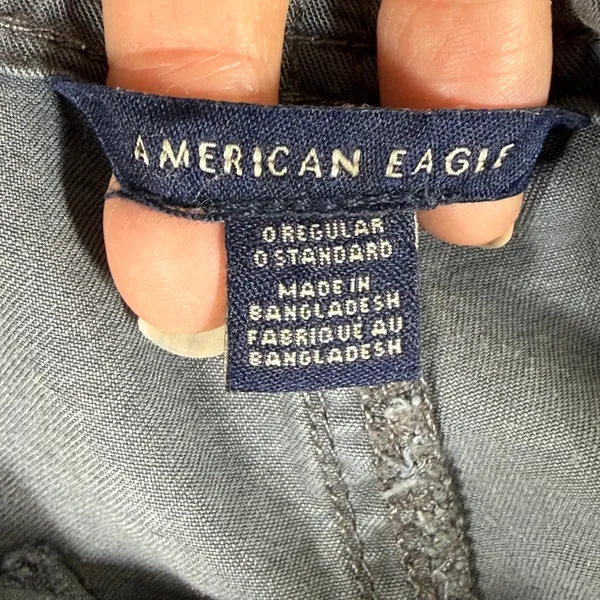 American Eagle Gray Lyocell High Rise Pleated‎ Tapered Button Fly Pants Size 0 - Image 2