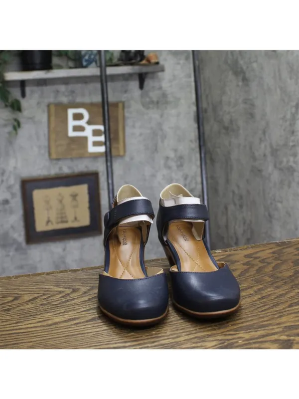 NEW Easy Spirit Block Heel Clarice Wedge Heels SECLARICE Dark Blue 5.5M - Image 4