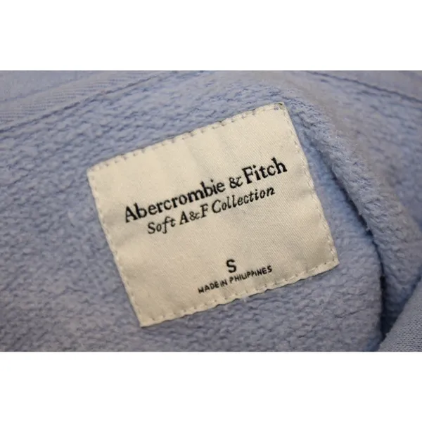 Abercrombie & Fitch Soft A&F Blue Pullover Long Sleeve Hoodie Sweatshirt Size S - Image 3