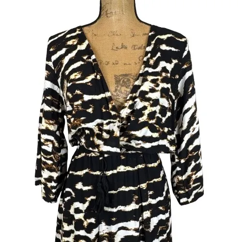 Jaase Lola Just Jungle Wide Leg Jumpsuit Animal Print Bohemian‎ Flowy Size Small - Image 2