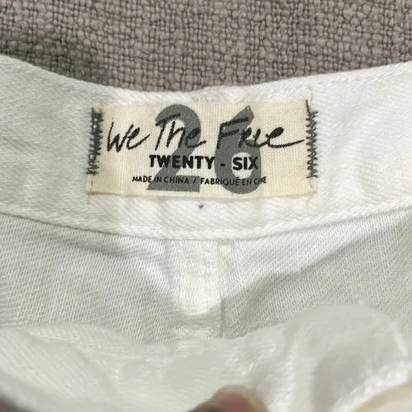 Free People White Cutoff Shorts High Rise Sz 26 - Image 4