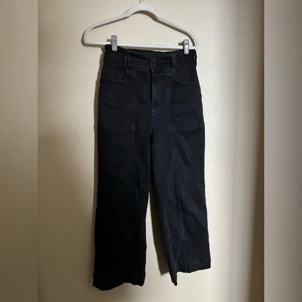 Anthropologie Pilcro The Skipper Seamed High-Rise Cropped Wide-Leg Jeans‎ Sz 28 - Image 4