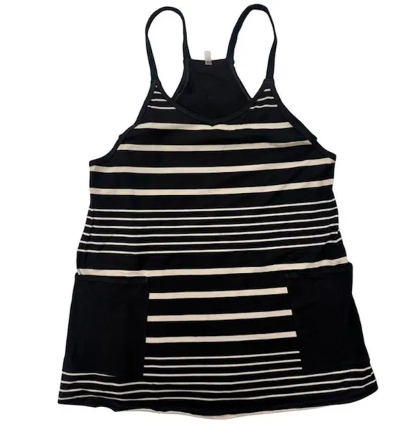 FP Movement Hot Shot Mini Dress Spring Stripe Black Small - Image 5
