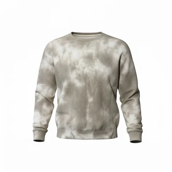 Abercrombie & Fitch Tie Dye Crew Neck Pullover Sweatshirt Large Neutral - Image 3