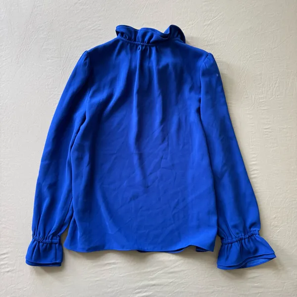 J.CREW Ruffle neck Crepe Blouse - Image 3