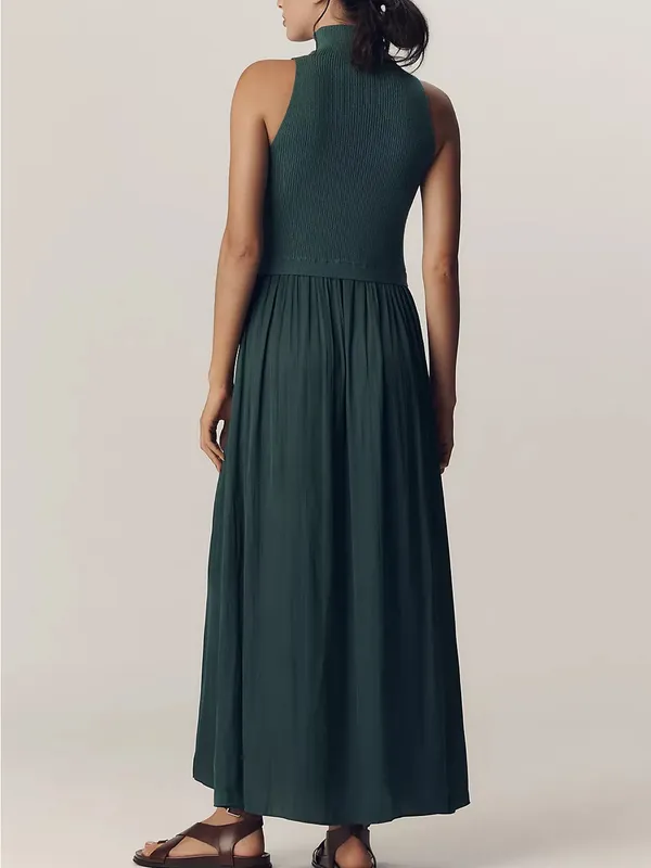 Anthropologie green Thea sleeveless twofer maxi dress size XS knit - Image 6