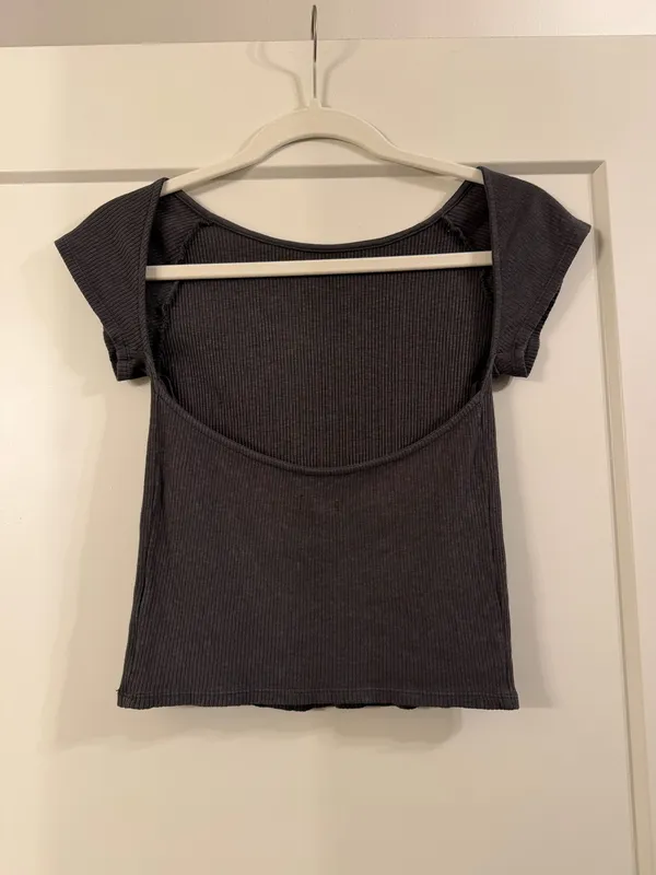 Aerie Dark Gray Ribbed Top - Image 7