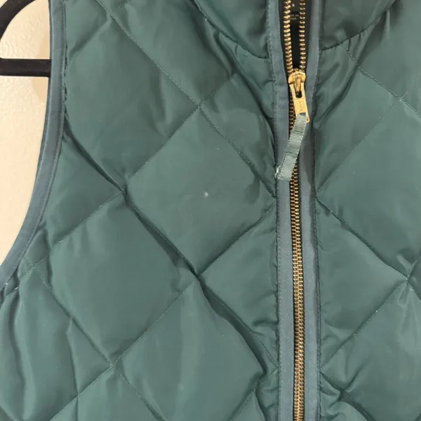 J Crew Quilted Down Puffer Vest Womens S‎ Green Warm Lightweight Excursion 92465 - Image 4