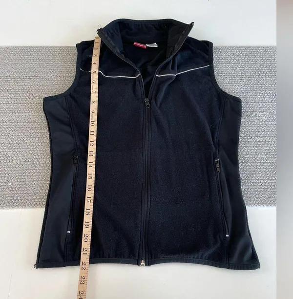 ProSpirit Black Fleece Full Zip Activewear Running Vest Size Small - Image 5