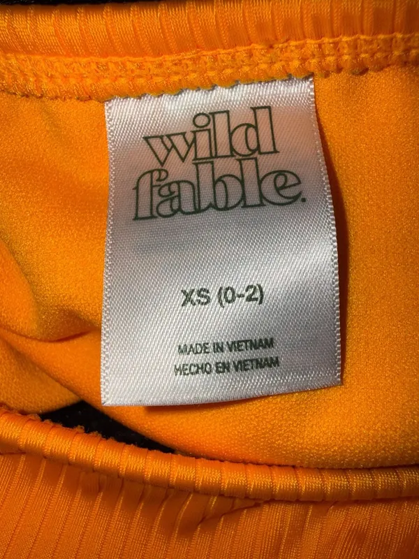 Wild Fable Ribbed Bikini Set Pink Top Size S Orange Bottom Size XS - Image 3