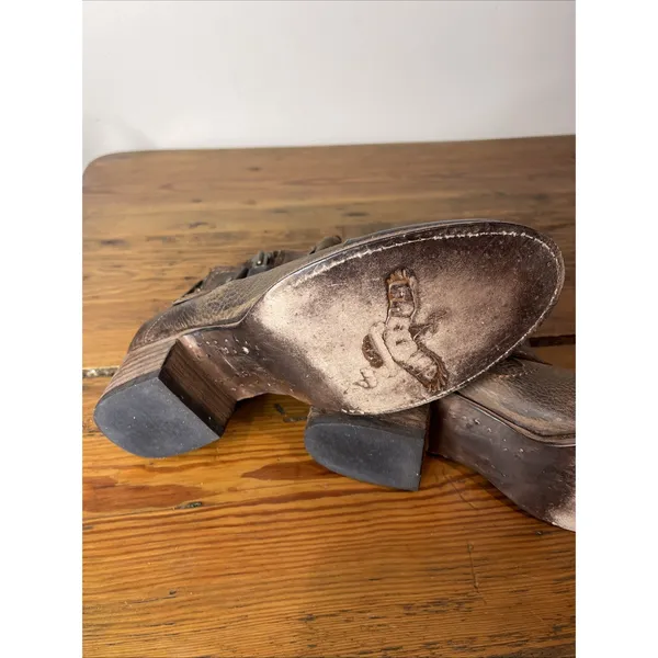 Freebird Brown Leather Grecko Ankle Boot‎ Sz 10 - Image 8