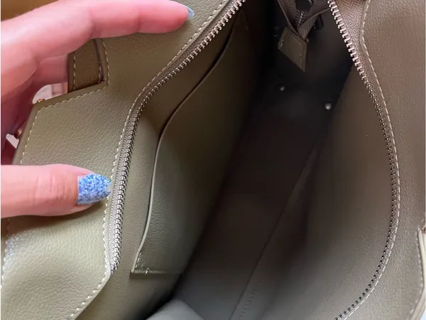 Pixie Mood Olive Tote with V-Notch Top - Image 10