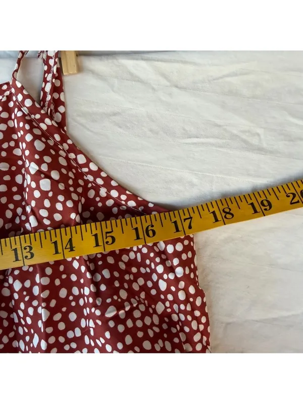 Women's Romper One Piece Spaghetti Tie Shoulder Straps Size L #260381 - Image 3
