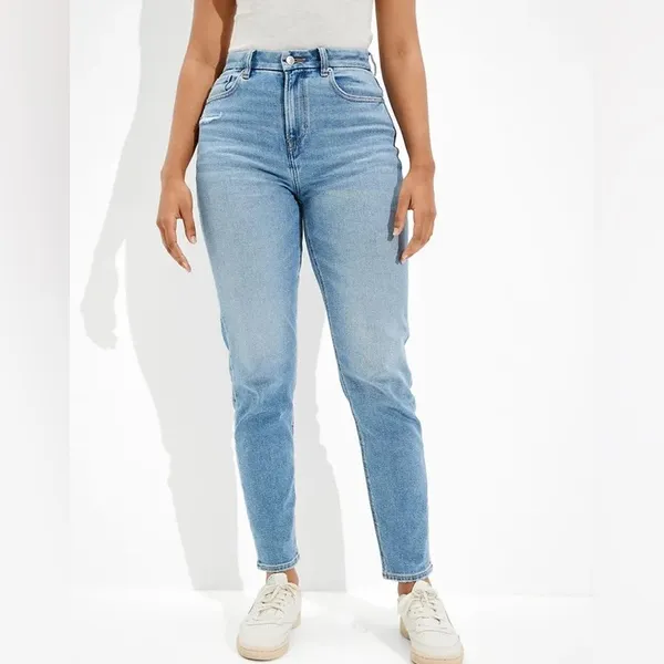 American Eagle Stretch High Rise Mom Jean Sz 18 90s Minimalist Casual‎ Normcore - Image 11