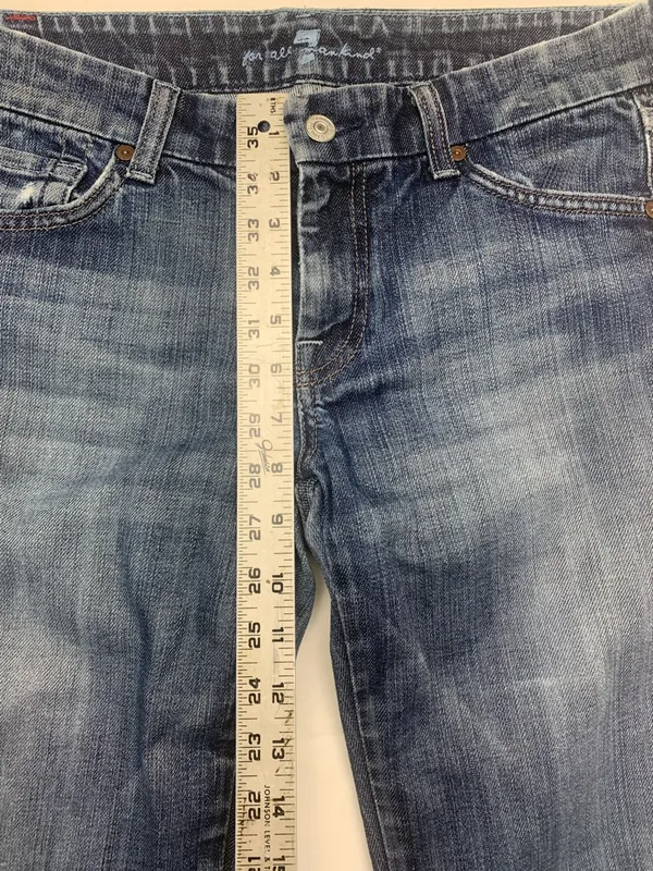 7 for all man kind size 29 A Pocket Women’s Flared Denim Jeans Blue - Image 5